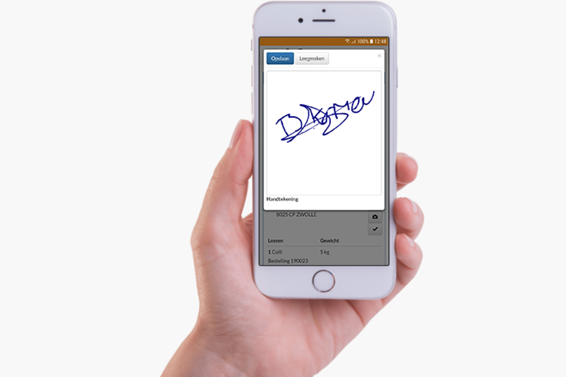 Chauffeur App - Digitale handtekening